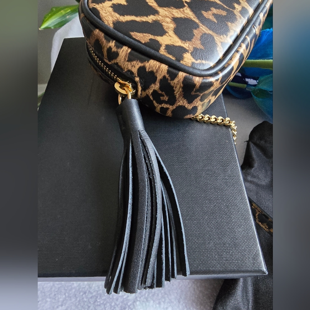 Authentic YSL Leopard Print Mini Crossbody Bag - Picture 4 of 14